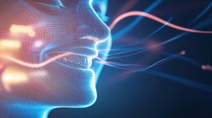 Poster - Exploring human emotions through digital art virtual studio digital rendering futuristic environment close-up view conceptual representation