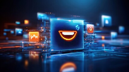 Poster - Digital smiles exploring the intersection of technology and emotions in a virtual environment