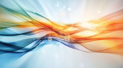Poster - Dynamic color waves abstract background digital art fluid environment vibrant viewpoint visual concept for impact