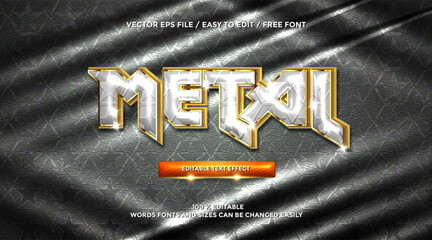 Poster - Metal gold 3D Rendering text effect style