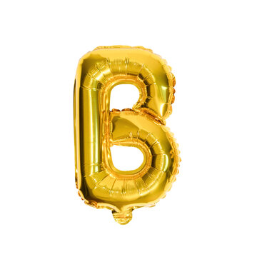 B – A golden balloon in the shape of the letter 