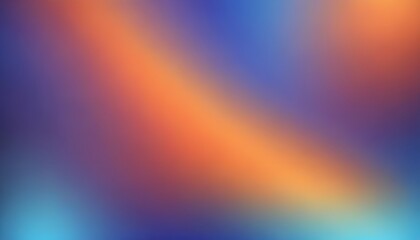 Leinwandbilder - An abstract blurred background featuring a smooth orange and blue gradient with soft transitions and vibrant hues