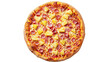 © Komora - Delicious hawaiian pizza with pineapple and ham on transparent background
