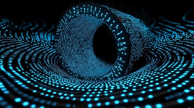 Glowing Blue Sphere Abstract 3D Render