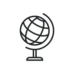 Wall Mural - globe thin line icons. editable stroke and perfect pixel on transparent background