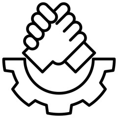 Poster - Collaboration Line Icon