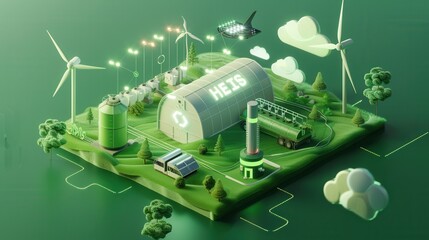 Poster - Innovative green hydrogen facility utilizing solar and wind energy for sustainable fuel production