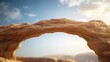 © Asiah - Natural Stone Arch Under Clear Sky in Desert Landscape View