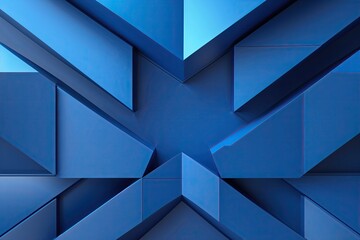 Poster - Modern Geometric Blue Background Featuring Tech Inspired Design Elements