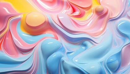 Fototapete - Colorful bright light blue and pink hues seamlessly blended in pastel colors on a surface. Seamless pattern, abstract background, design template.