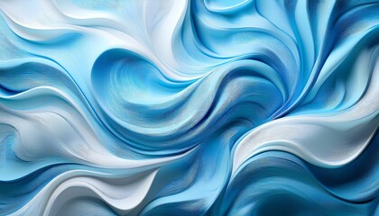Leinwandbilder - abstract blue and white waves background.