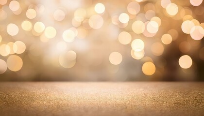 Poster - Abstract golden background with blurry lights celebration. golden christmas lights