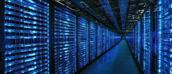 Poster - A Stunning View of a Data Center's Server Racks