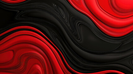 Poster - Abstract Pattern with Red and Black Waves for Modern Background Design and Textures