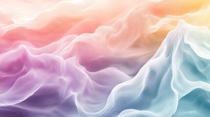 Poster - Luxurious pastel gradient backdrop with smooth white line textures, creating a premium and sophisticated aesthetic