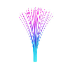 Wall Mural - Fiber Optic Light Display with Bright Glow Isolated on transparent background