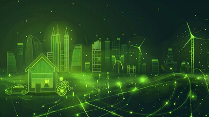 Poster - Green hydrogen concept as a nature friendly fuel source utilizing solar and wind energy for eco friendly infrastructure in urban areas
