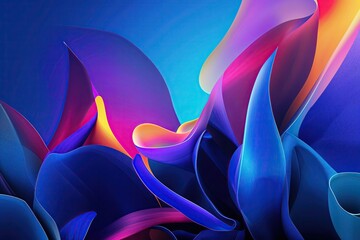 Wall Mural - vibrant deep blue gradient background design for stunning visuals