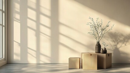 Poster - Minimalist Interior with Natural Light and Simple Decor Elements