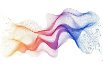 Aufkleber - abstract colorful wave of dots on white. ideal for tech, science, or design projects needing a vibra