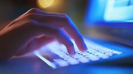 Poster - Creative Content Marketing Concept with Person Using Keyboard