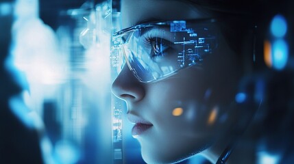Poster - Female Engineer Working in Industrial Factory with Innovative Technology