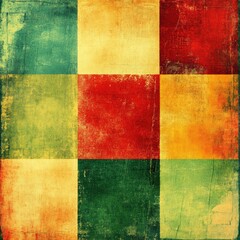 Poster - Colorful Grunge Square Pattern Background