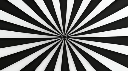 Poster - Black and White Radial Pattern with Sharp Contrast and Dynamic Visual Depth