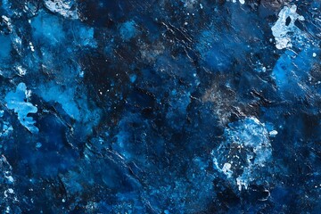 Aufkleber - Rich textured blue surface with splashes and a vibrant mix showcasing ocean inspiration in art : Generative AI