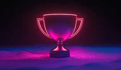 Poster - Neon Trophy Award Night Scene