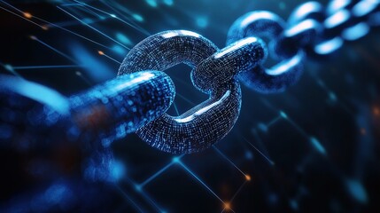 Poster - Abstract Blockchain Technology Concept for Business and Executive Use