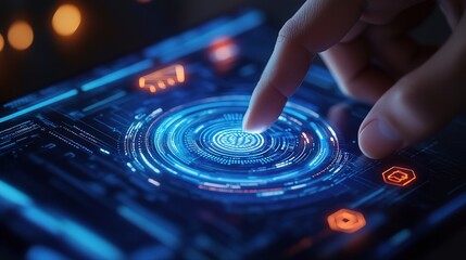 Poster - Advanced Biometric Security Interface with Human Finger Interaction