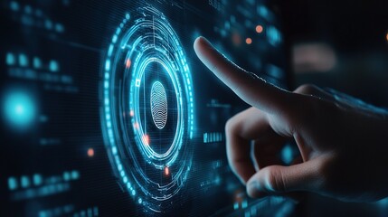 Poster - Biometric Authentication System with Fingerprint Technology Display