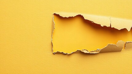Poster - Torn Yellow Paper Texture with Colorful Car Background Elements