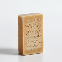 Aufkleber - Artisan soap bar displaying interesting holes and bubbles emphasizing unique textures in organic skincare : Generative AI