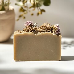 Aufkleber - Charming Artisan Soap with Daisies and a Touch of Floral Elegance for Natural Skincare : Generative AI