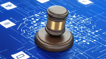 Poster - Advanced AI regulation dashboard enforcing responsible AI development.