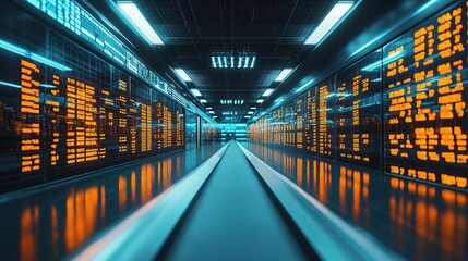 Poster - High Quality Trading Board in Futuristic Digital Space
