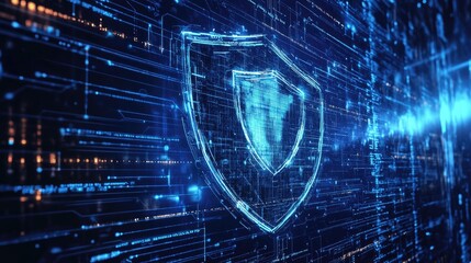Poster - AI-based cyber shield securing online information integrity.