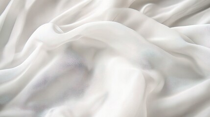 Poster - Close Up View of Soft White Fabric Texture for Background Usage