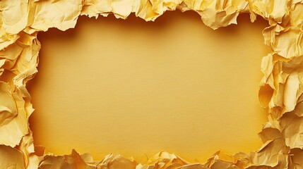 Poster - Yellow Paper Texture with Torn Edges and Soft Background Effect