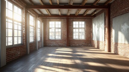 Poster - Modern Loft Interior with Industrial Style and Natural Light