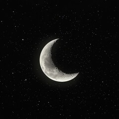 Wall Mural - 08030846 33 Minimalist celestial elegance, monochrome full and crescent moon against a dark, starry backdrop, subtle glowing constellations.