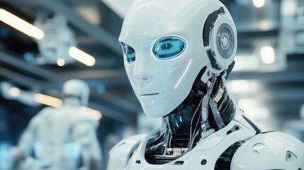 Poster - Futuristic AI system predicting global trends using real-time analytics.
