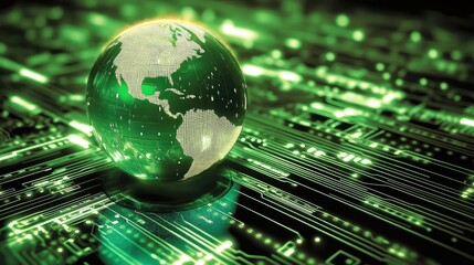 Poster - Green tech innovation driving energy-efficient computing trends.