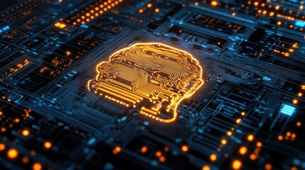 Poster - Neon-lit AI-generated algorithm with deep learning structures and data points.