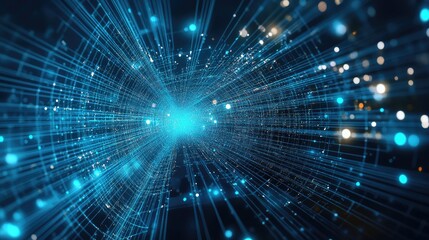 Poster - Quantum-hybrid computing setup accelerating complex calculations.