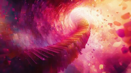 Poster - Abstract Colorful Swirling Pattern with Light and Movement Effects