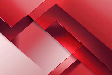 Poster - Red Abstract Geometric Background with Diagonal Line and Smooth Gradient