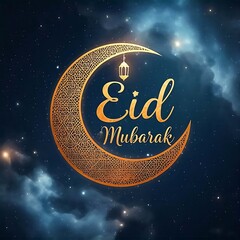 Leinwandbilder - beautiful EID Mubarak greeting card
